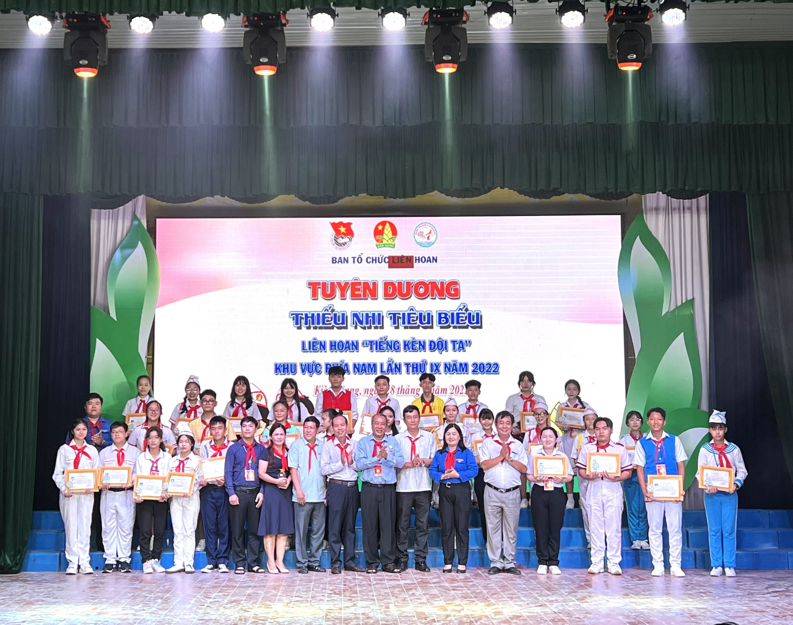 Tham gia Liên hoan “Tiếng kèn Đội ta” các Cung, Nhà thiếu nhi, Trung tâm hoạt động thanh thiếu nhi khu vực phía Nam lần thứ IX, năm 2022 tại tỉnh Kiên Giang