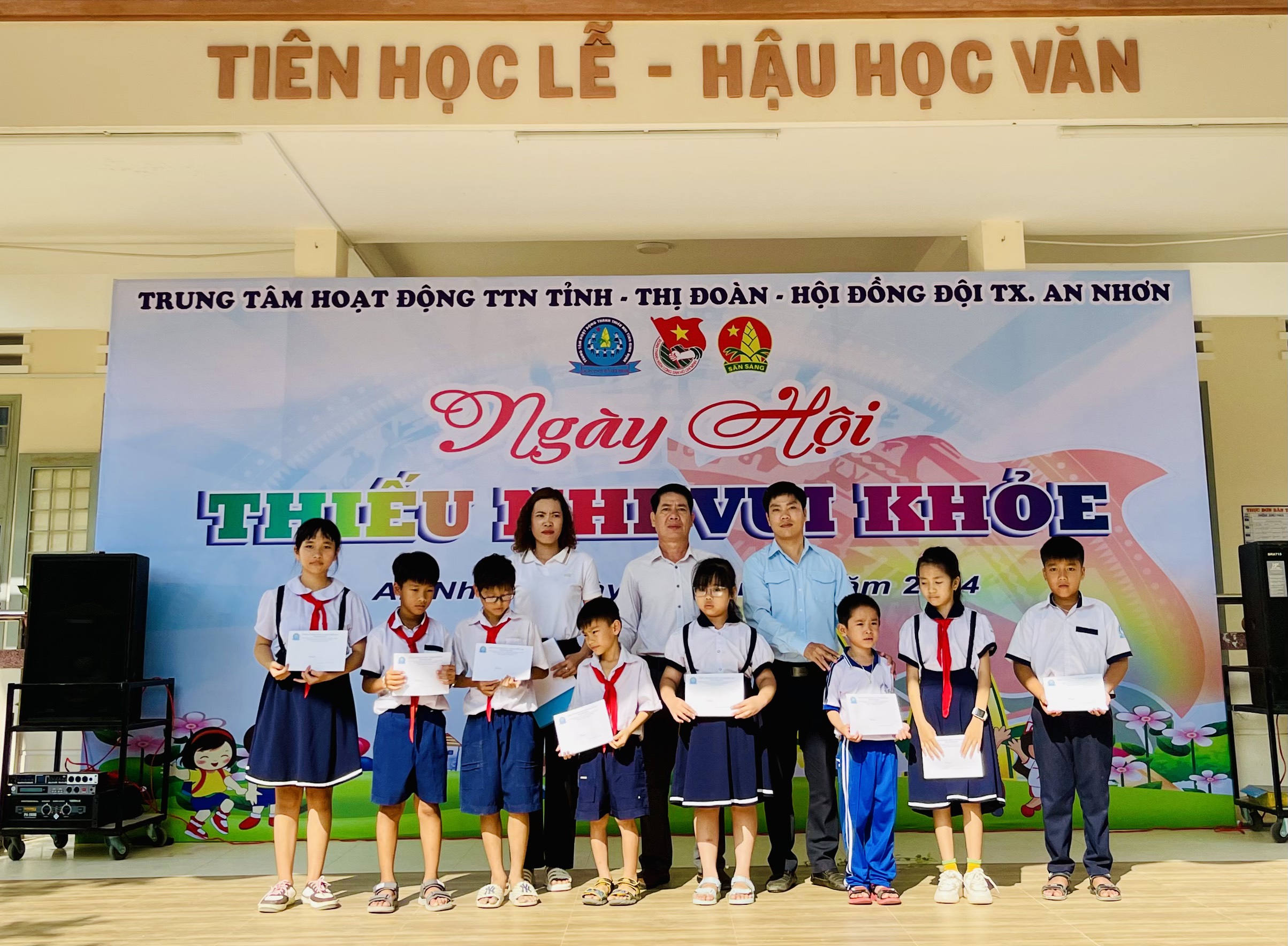 Tổ chức chương trình “Ngày hội thiếu nhi vui khỏe” tại Trường Tiểu học số 1 phường Bình Định, thị xã An Nhơn.